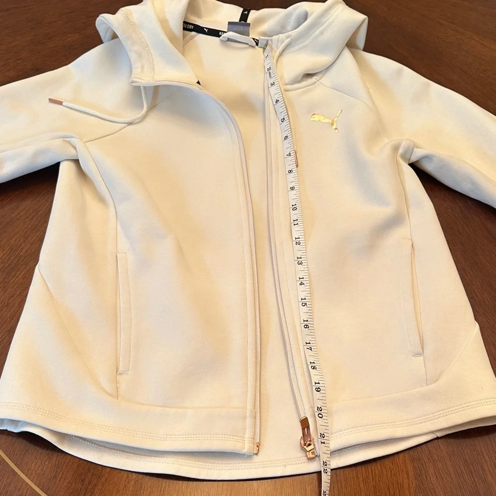 PUMA Cream Zip-Up Hoodie • Cozy Athletic Style • Women’s Size Small - Picture 5 of 11